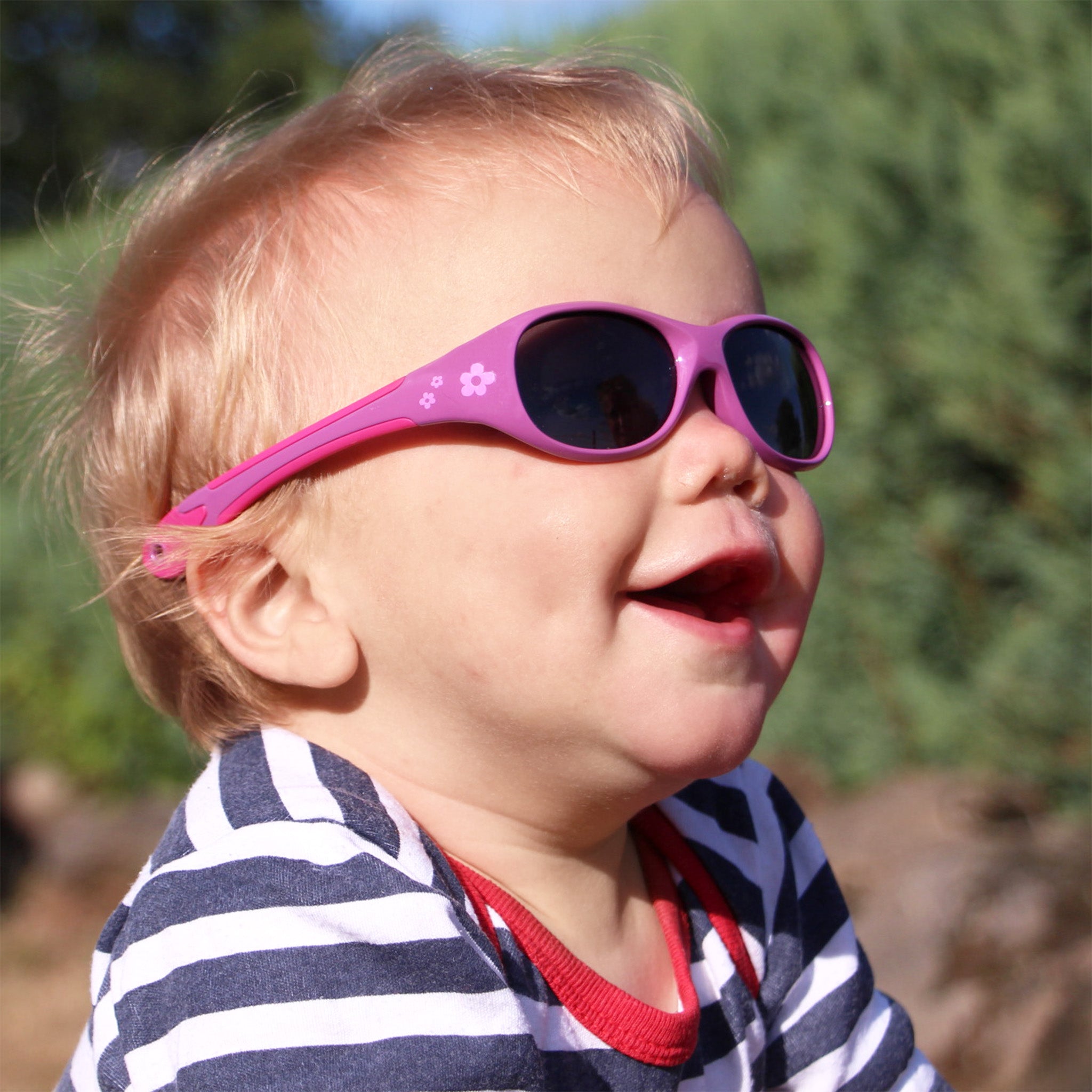 Baby-Sonnenbrille 6 - 24 Monate, Größe L , Flower , Baby HYTREL Jungen Kleinkind Lotus-Effekt Mädchen Polarisiert Unisex UV400