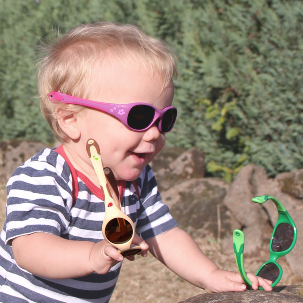Baby-Sonnenbrille 6 - 24 Monate, Größe L , Flower , Baby HYTREL Jungen Kleinkind Lotus-Effekt Mädchen Polarisiert Unisex UV400