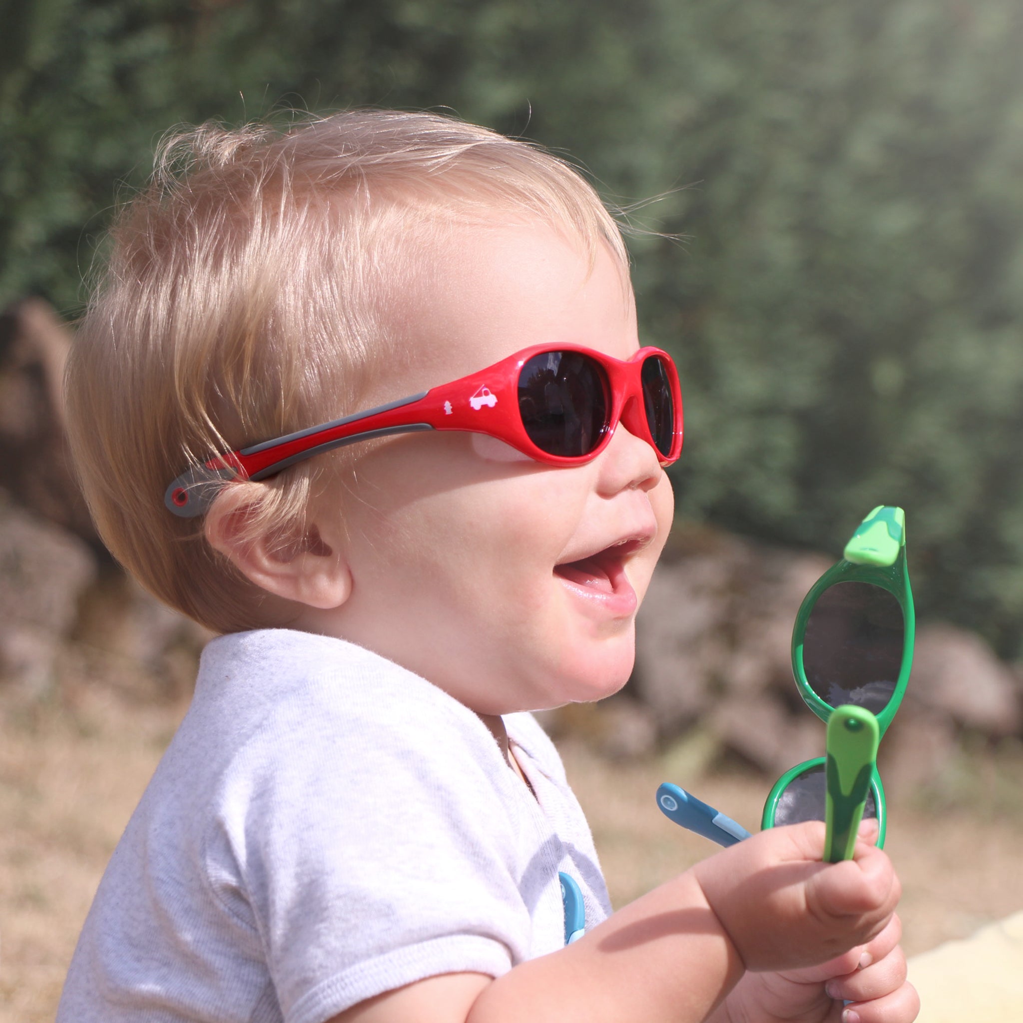 Baby-Sonnenbrille 6 - 24 Monate, Größe L , Chopper , Baby HYTREL Jungen Kleinkind Lotus-Effekt Mädchen Polarisiert Unisex UV400