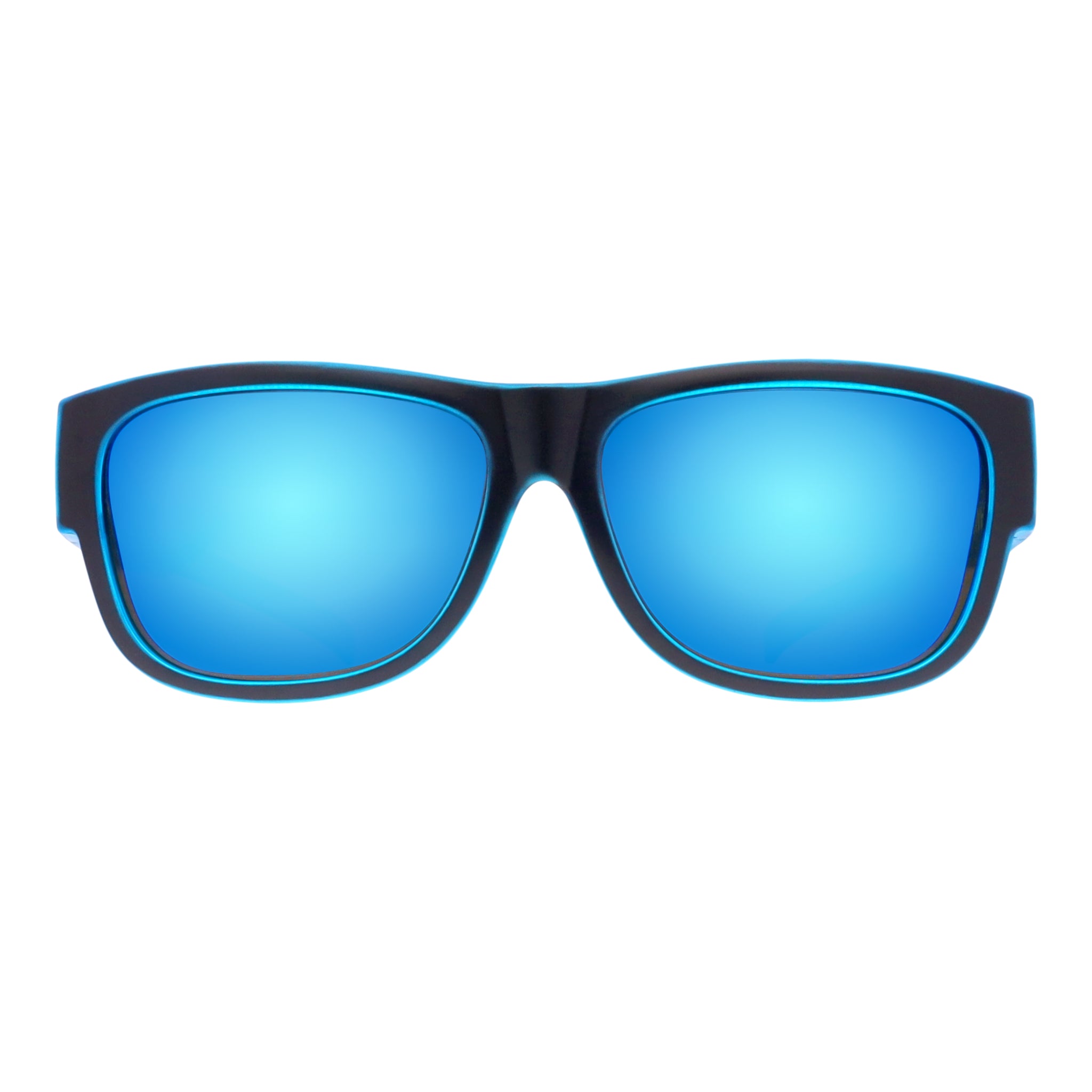 Kinder-Überzieh-Sonnenbrille HERO EYES, 5 – 10 Jahre , Blau verspiegelt , Brillenträger Jungen Lotus-Effekt Mädchen New Polarisiert Unisex UV400 Überzieh-Sonnenbrille