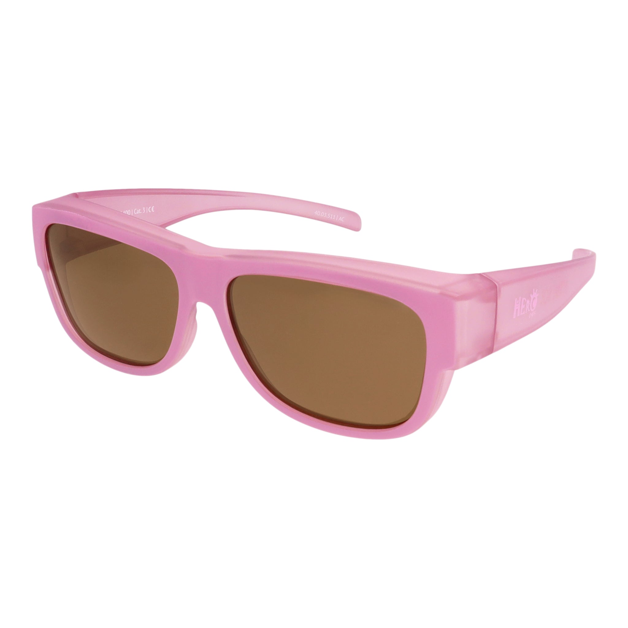 Kinder-Überzieh-Sonnenbrille HERO EYES, 5 – 10 Jahre , Rosé , Brillenträger Jungen Lotus-Effekt Mädchen New Polarisiert Unisex UV400 Überzieh-Sonnenbrille